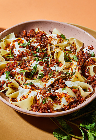 Manti Pasta mit veganem Hack Manti Pasta mit veganem Hack