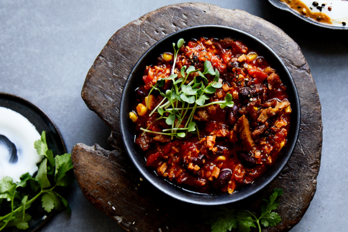 Chili sin carne mit endori veggie hack Chili sin carne mit endori veggie hack